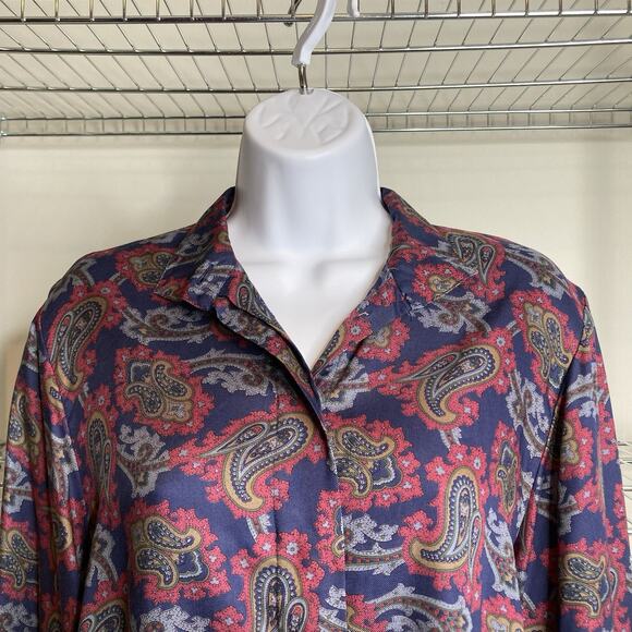 Vintage Lord & Taylor Y2K Women's Paisley Blouse Maxi Skirt Set Est. Size L 80’s - Picture 10 of 16